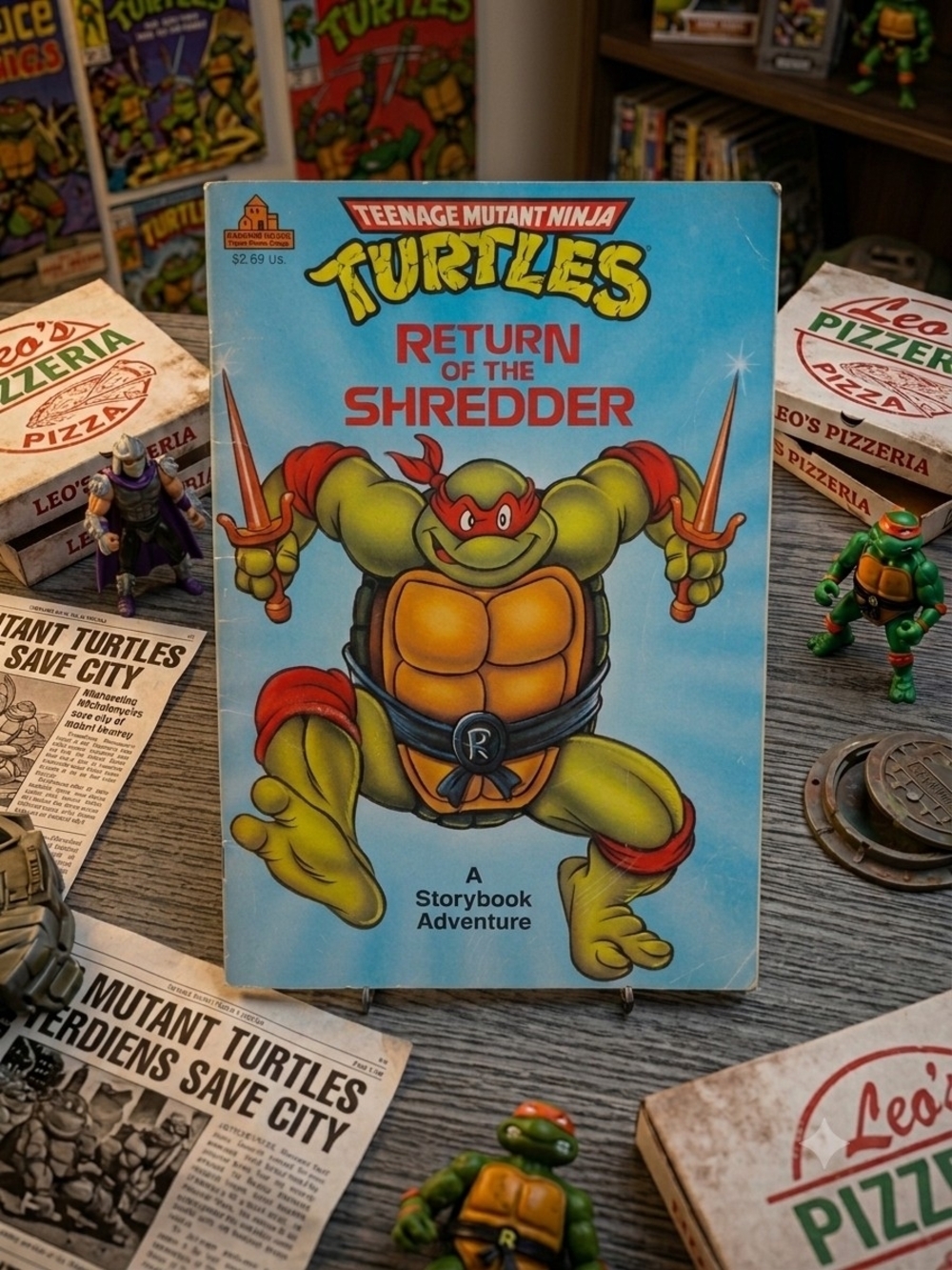 ​Vintage TMNT Return of the Shredder Storybook Adventure 1990 Random House Comic